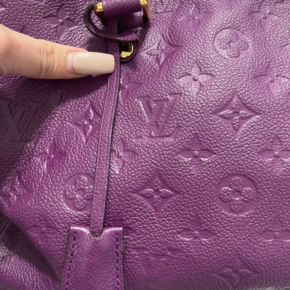 Louis Vuitton Purple Leather Handbag [authentic]